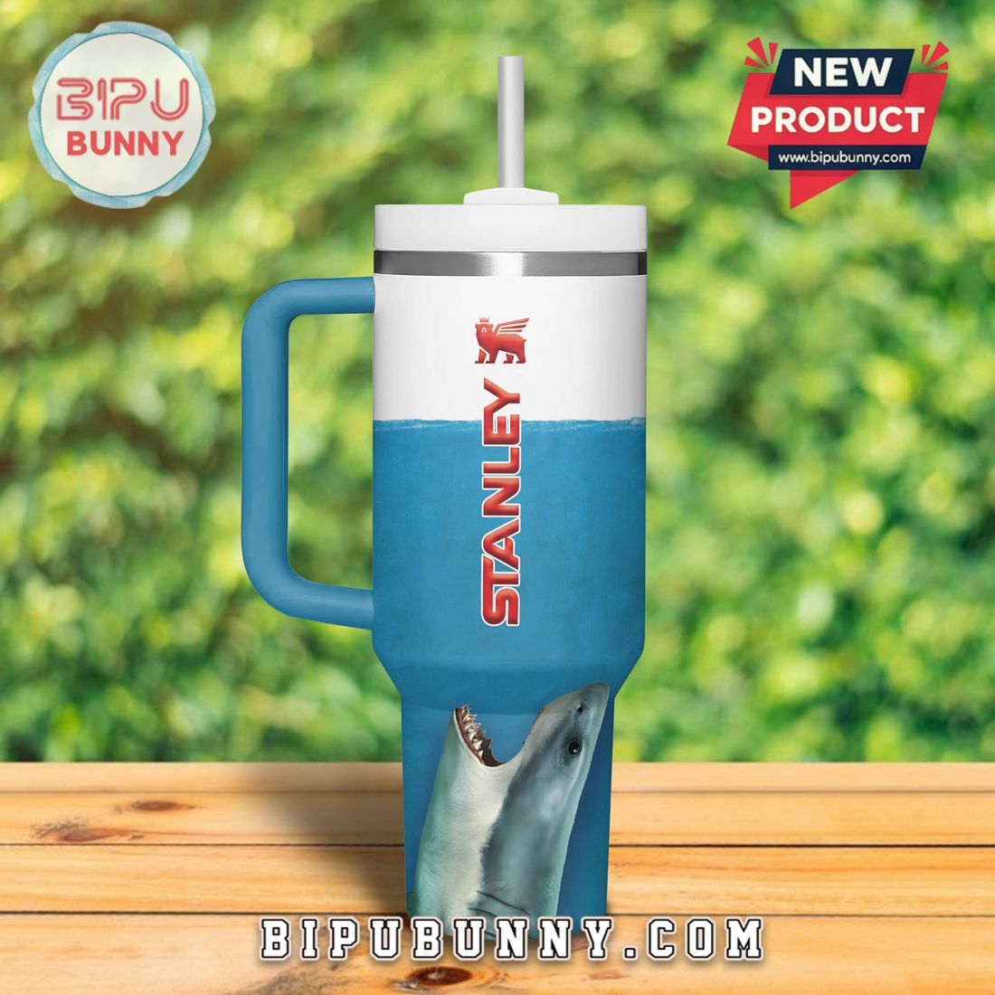 Premium Jaws Happy 4th Of July Stanley Cup Premium Jaws Happy 4th Of July Stanley Cup