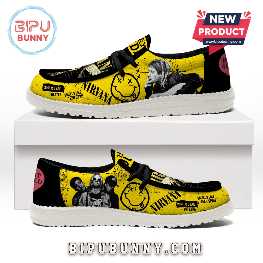 Premium Nirvana Smells Like Teen Spirit Loafer Shoes Premium Nirvana Smells Like Teen Spirit Loafer Shoes