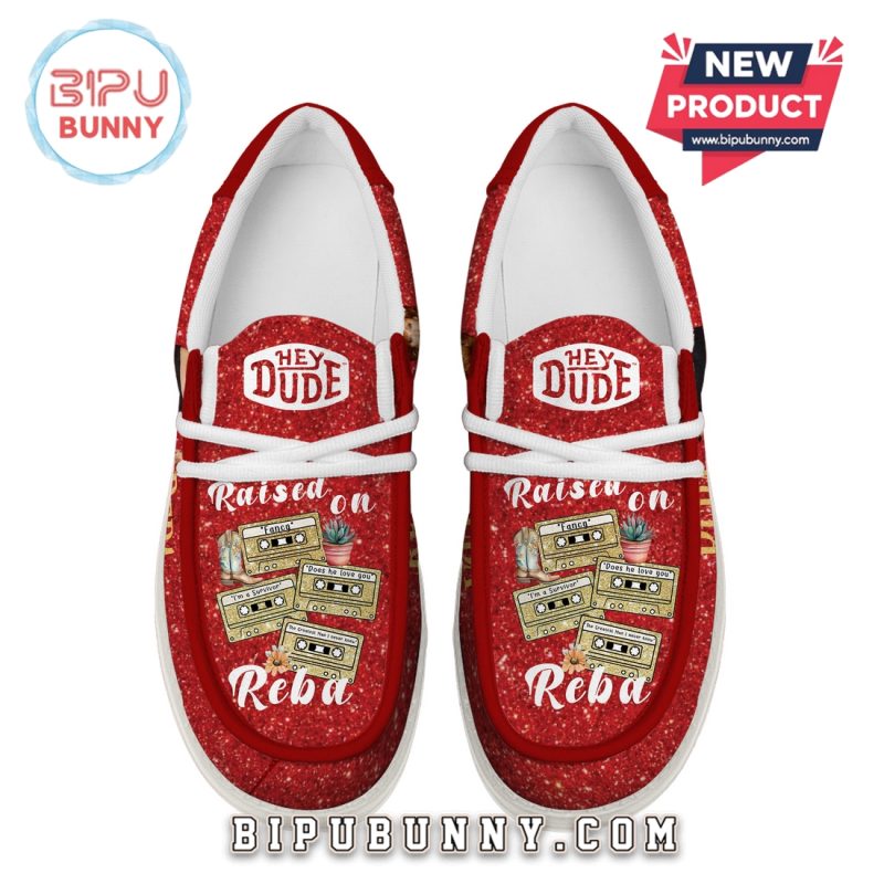 Premium Raised On Reba Red Loafer Shoes