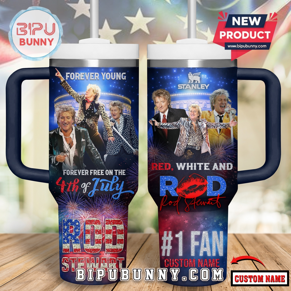 Premium Rod Stewart Happy 4th Of July Stanley Cup Premium Rod Stewart Happy 4th Of July Stanley Cup