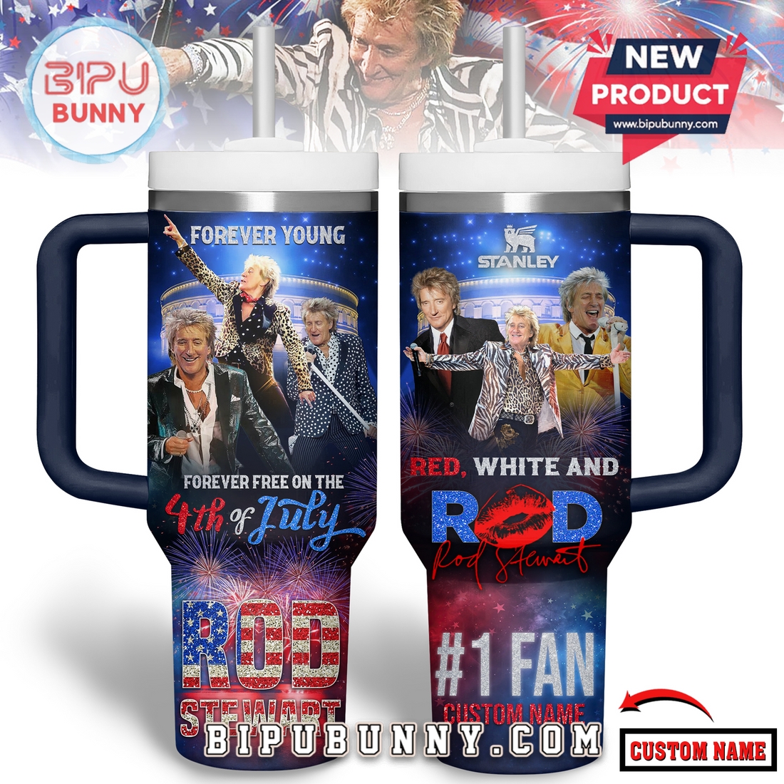Premium Rod Stewart Happy 4th Of July Stanley Cup Premium Rod Stewart Happy 4th Of July Stanley Cup