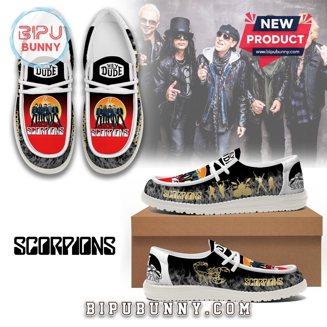 Premium Scorpions Rock Band Loafer Shoes Premium Scorpions Rock Band Loafer Shoes