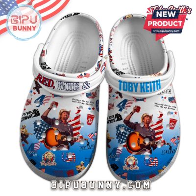 Premium Toby Keith Red White & Blue Crocs Premium Toby Keith Red White & Blue Crocs