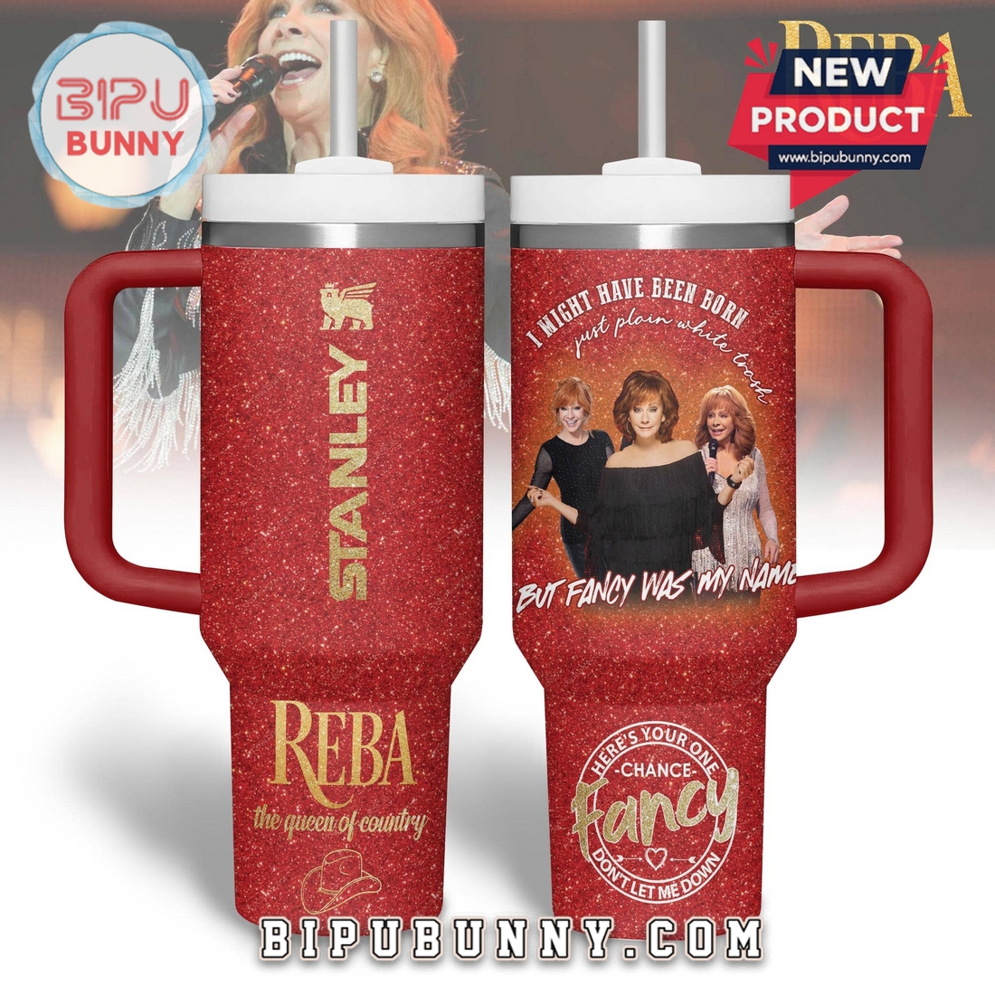 Reba The Queen Of Country Stanley Cup 40oz Reba The Queen Of Country Stanley Cup 40oz
