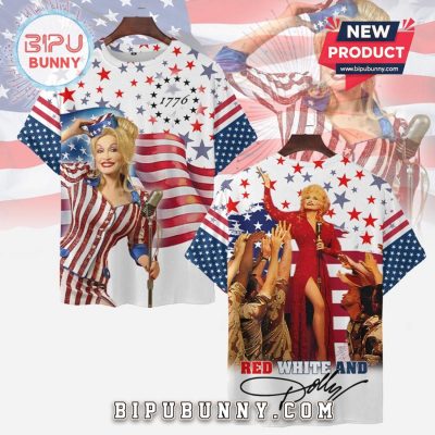 Red White Blue Dolly Parton 4th of July 2025 Hoodie
