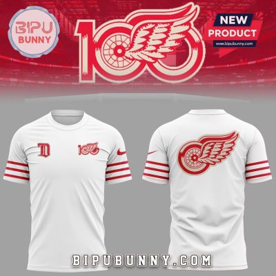 Red Wing Hockey Centennial White Hoodie 2025