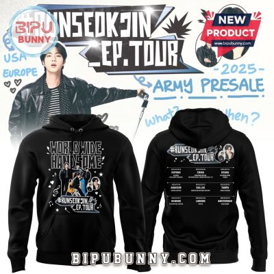 Runseokjin EP Tour 2025 Run Jin BTS Black Hoodie Runseokjin EP Tour 2025 Run Jin BTS Black Hoodie