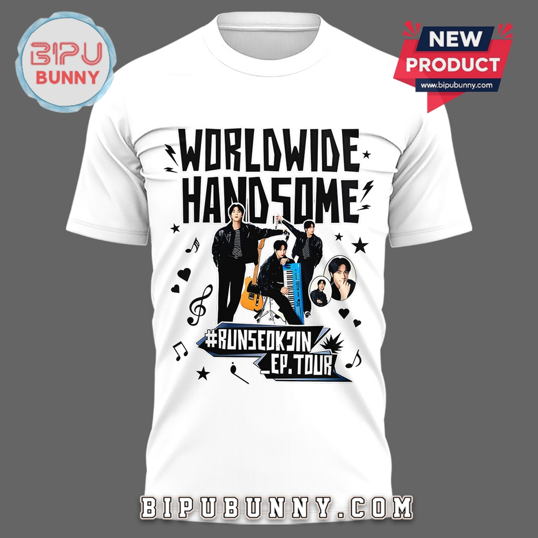 Runseokjin EP Tour 2025 Run Jin BTS Tour White Hoodie Runseokjin EP Tour 2025 Run Jin BTS Tour White Hoodie