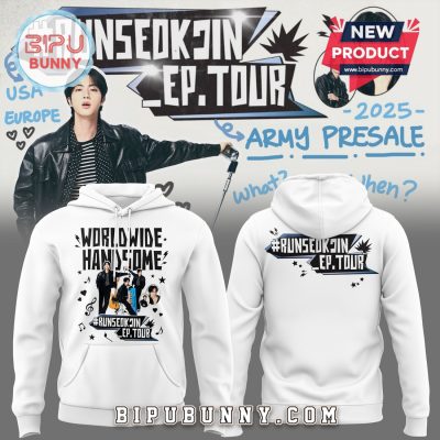 Runseokjin EP Tour 2025 Run Jin BTS White Hoodie