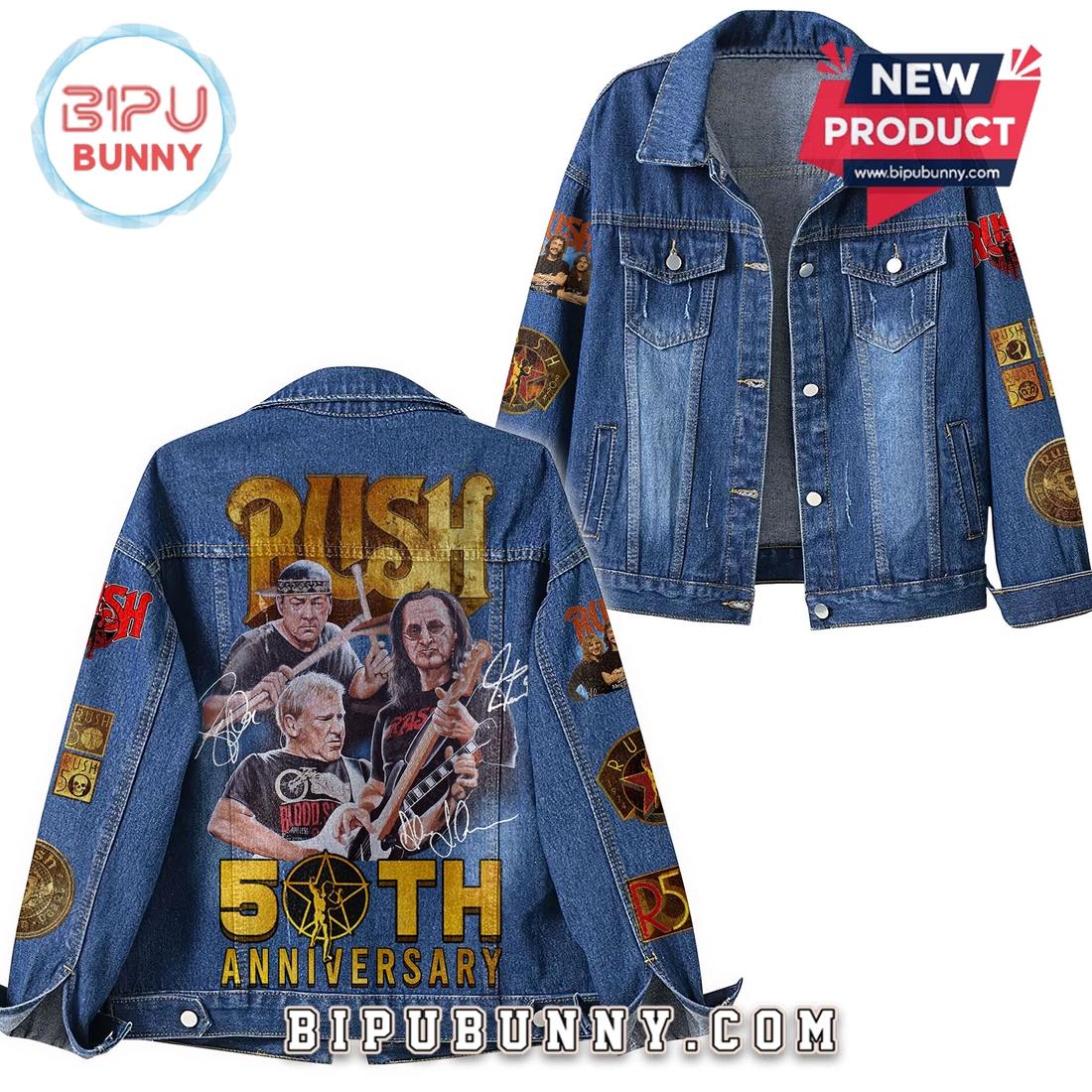 Rush 50 Anniversary Super Deluxe Denim Jacket Rush 50 Anniversary Super Deluxe Denim Jacket