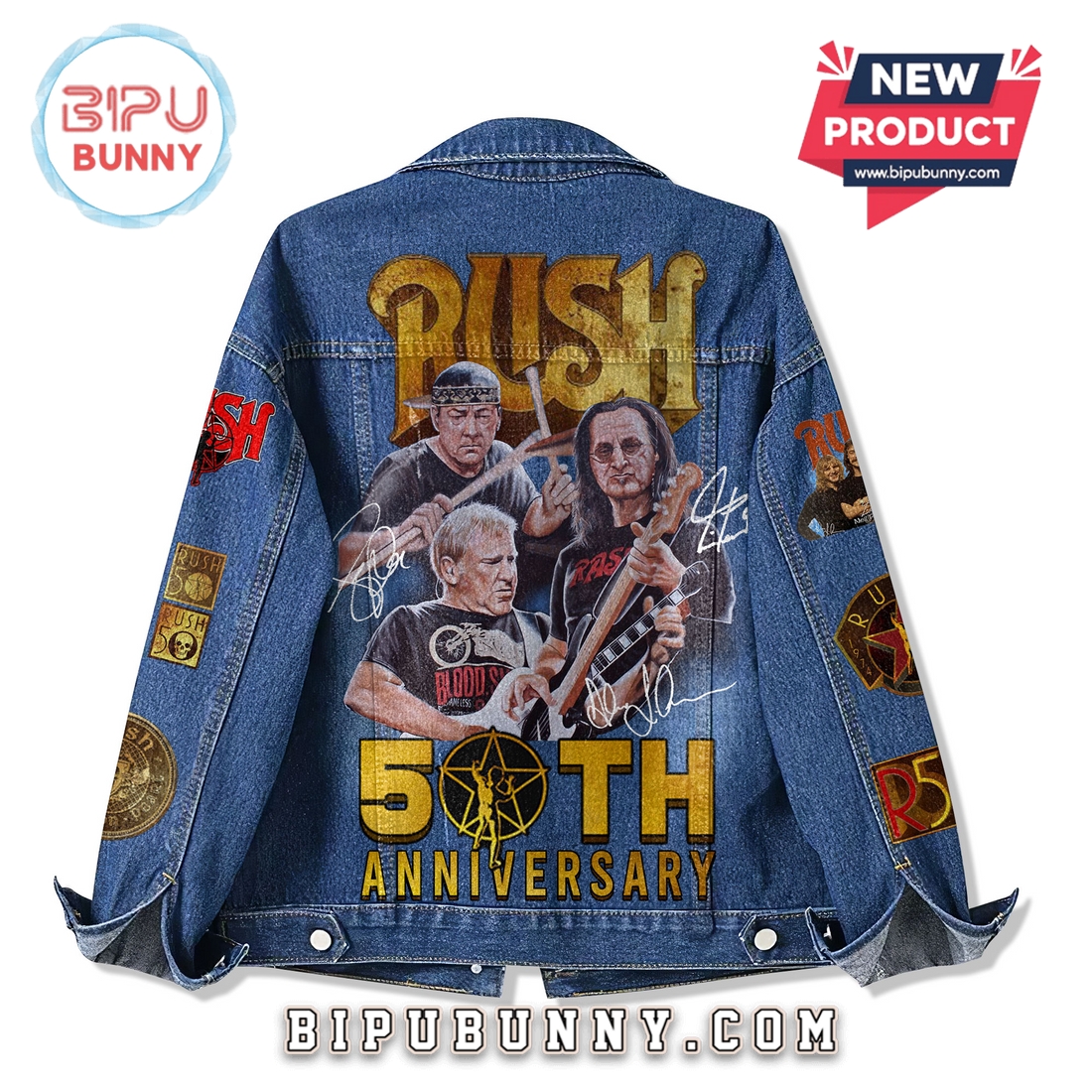 Rush 50 Anniversary Super Deluxe Denim Jacket Rush 50 Anniversary Super Deluxe Denim Jacket