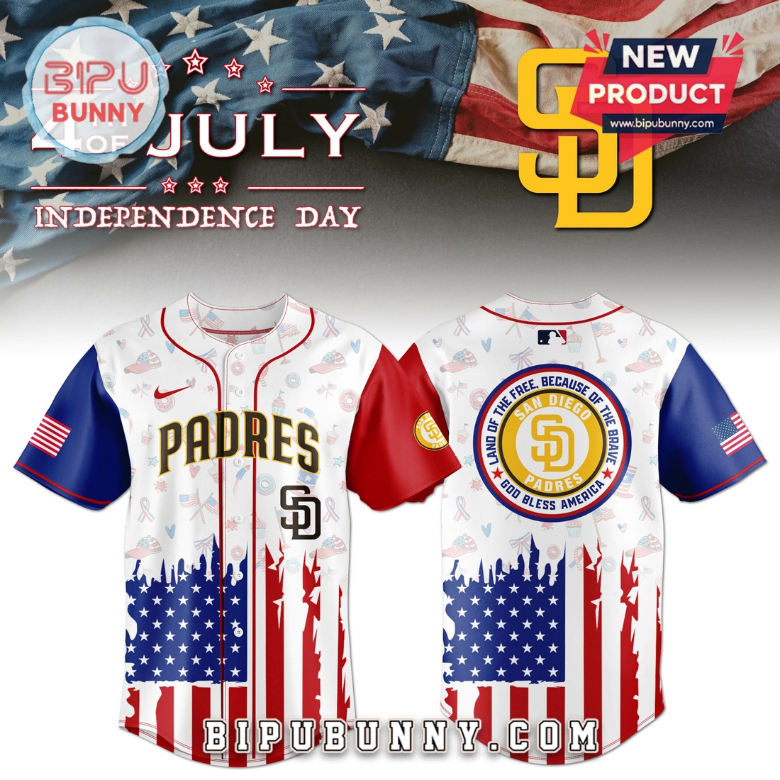 San Diego Padres Independence Day Baseball Jersey 2025 San Diego Padres Independence Day Baseball Jersey 2025