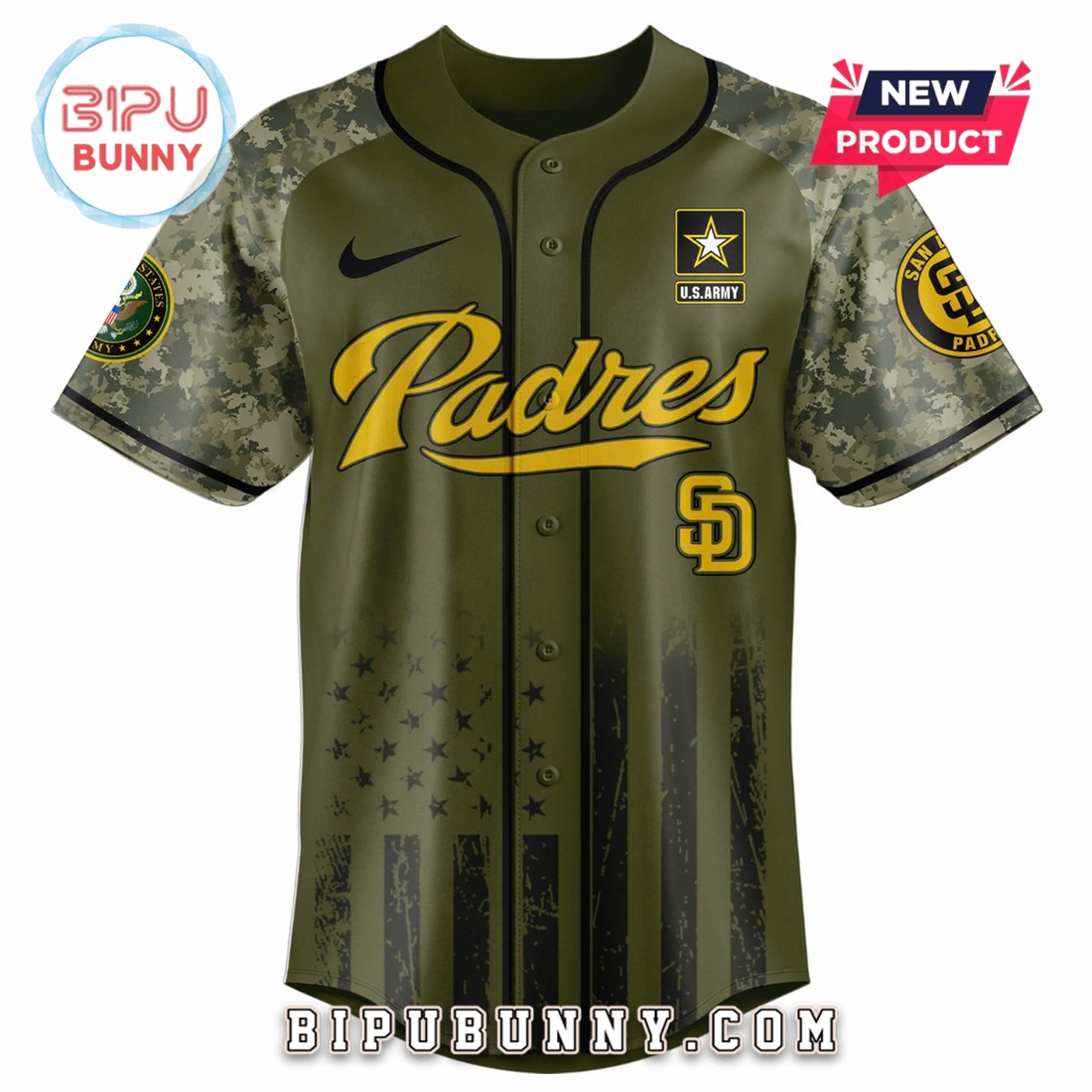 San Diego Padres MLB x 250 U.S. Army Baseball Jersey San Diego Padres MLB x 250 U.S. Army Baseball Jersey