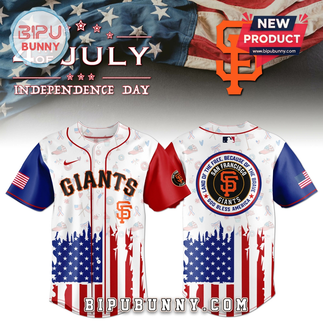 San Francisco Giants Independence Day Baseball Jersey 2025 San Francisco Giants Independence Day Baseball Jersey 2025
