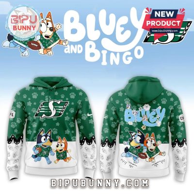 Saskatchewan Roughriders CFL x Bluey and Bingo 2025 Hoodie