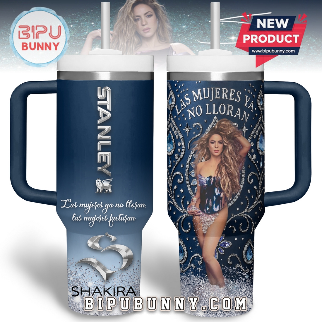 Shakira Tumbler With Handle, Stanley Tumbler 40oz Shakira Tumbler With Handle, Stanley Tumbler 40oz