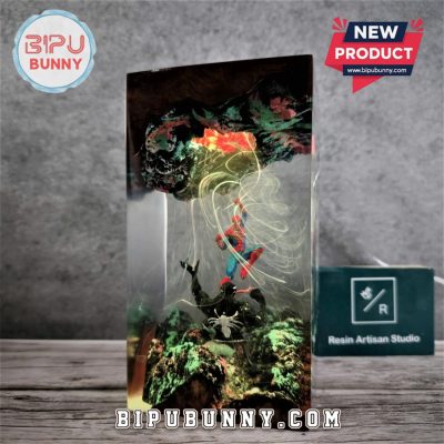 Spiderman Super Hero Resin Lamp