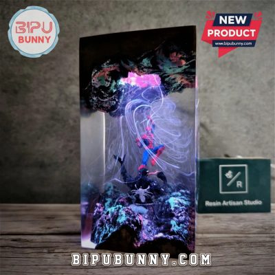 Spiderman Super Hero Resin Lamp