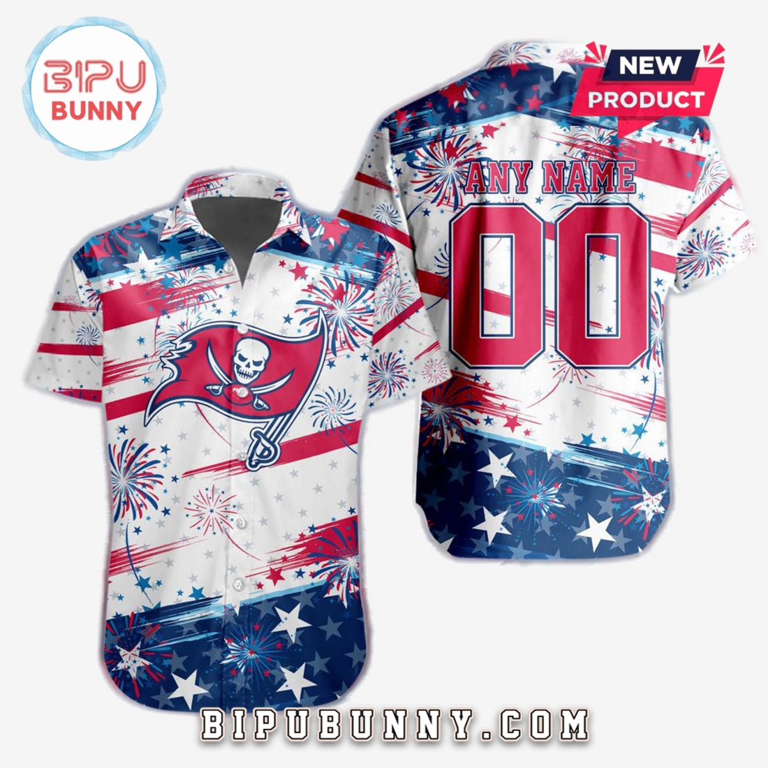Tampa Bay Buccaneers 2025 Independence Day 4th Of July Hawaiian Shirt Tampa Bay Buccaneers 2025 Independence Day 4th Of July Hawaiian Shirt