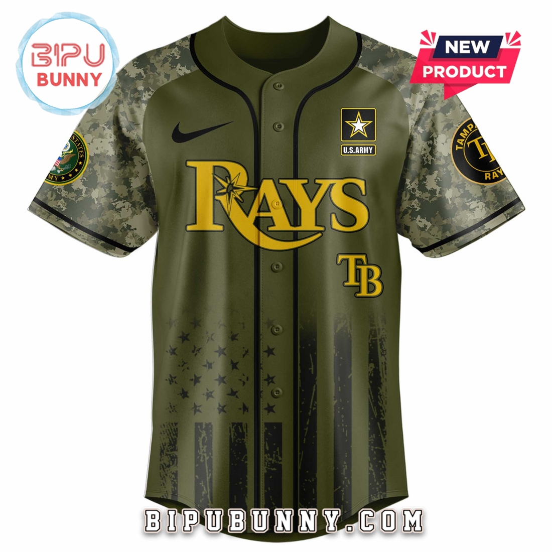 Tampa Bay Rays MLB x 250 U.S. Army Baseball Jersey Tampa Bay Rays MLB x 250 U.S. Army Baseball Jersey