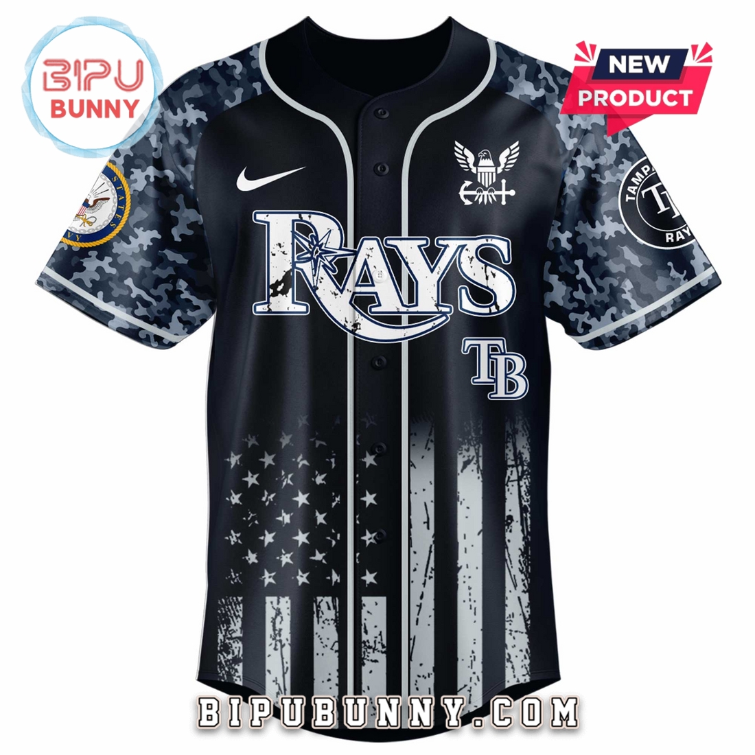 Tampa Bay Rays MLB x 250 U.S. Navy Baseball Jersey Tampa Bay Rays MLB x 250 U.S. Navy Baseball Jersey