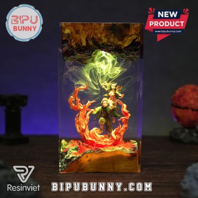Tanjiro and Nezuko Demon Slayer Resin Lamp