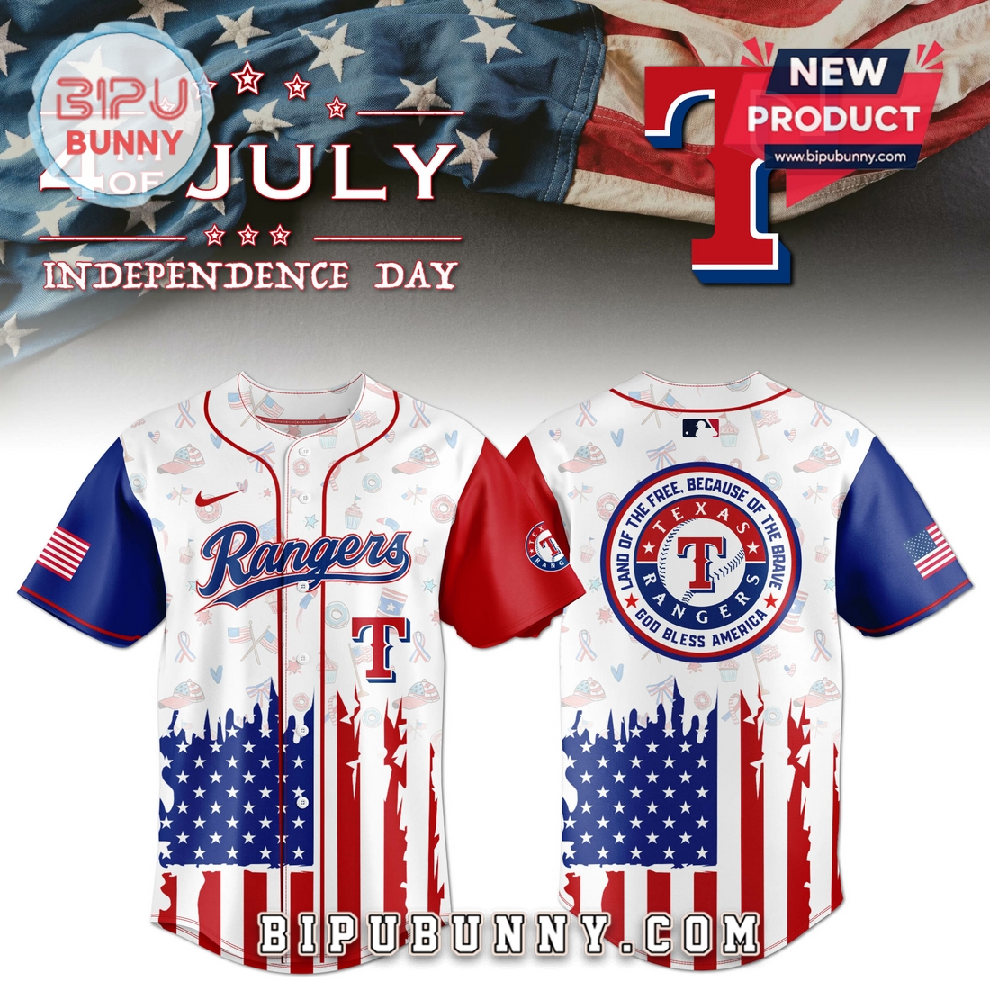 Texas Rangers Independence Day Baseball Jersey 2025 Texas Rangers Independence Day Baseball Jersey 2025