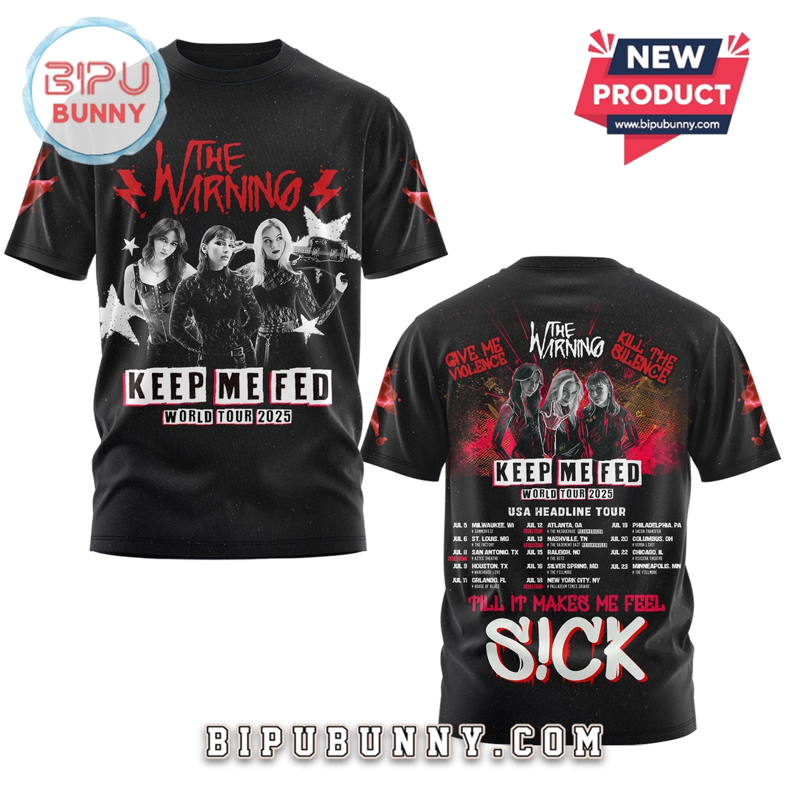 The Warning Keep Me Fed World Tour 2025 Shirt The Warning Keep Me Fed World Tour 2025 Shirt