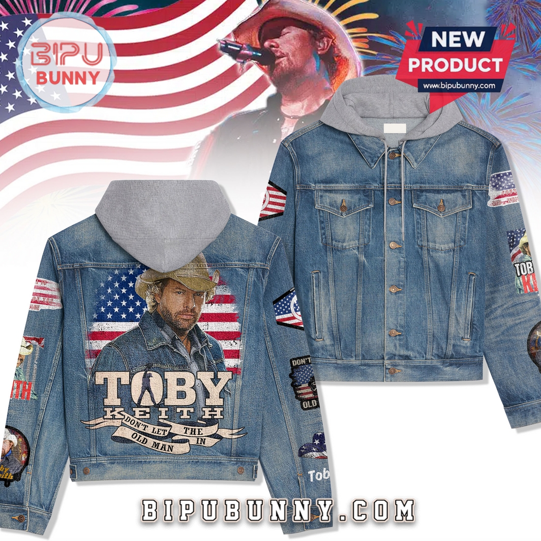 Toby Keith Don’t Let the Old Man In Denim Jacket Toby Keith Don’t Let the Old Man In Denim Jacket