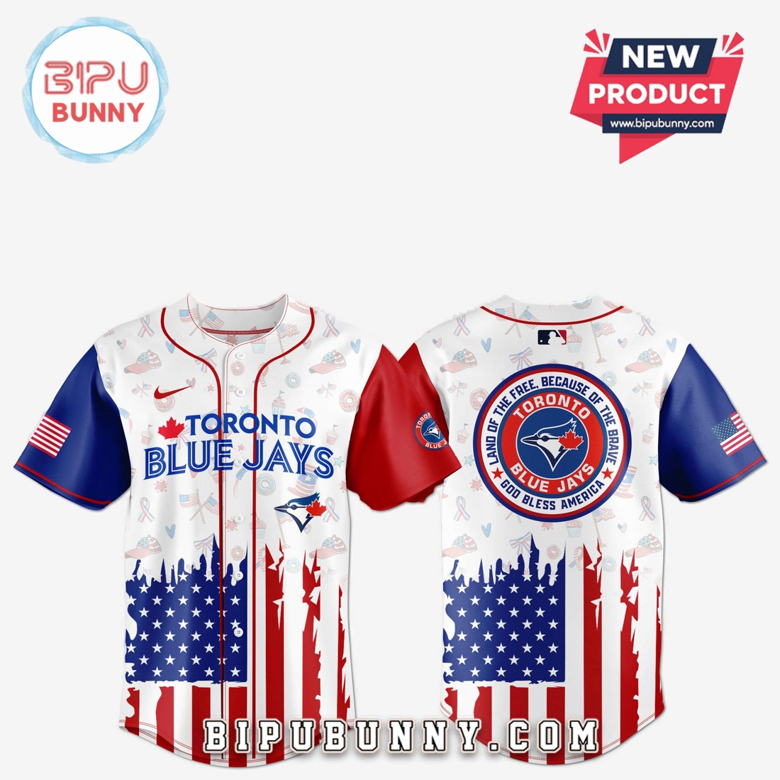 Toronto Blue Jays Independence Day Baseball Jersey 2025 Toronto Blue Jays Independence Day Baseball Jersey 2025