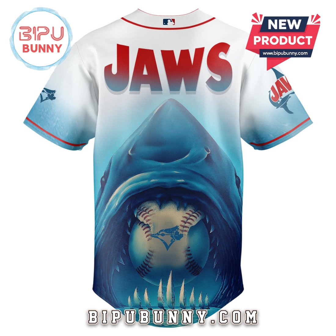 Toronto Blue Jays x JAWS Limited Edition Baseball Jersey Toronto Blue Jays x JAWS Limited Edition Baseball Jersey