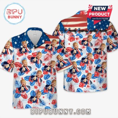 Tropical Freedom Vibes Trump Tropical Hawaiian Aloha Shirt