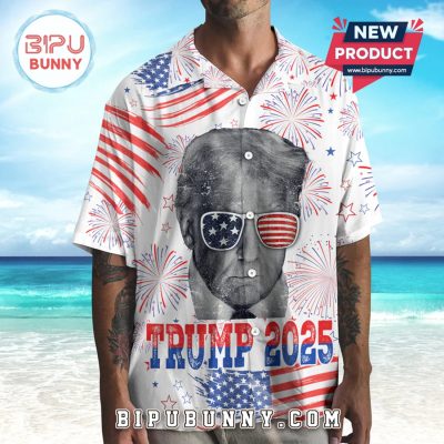 Trump 2025 Independence Day American Hawaiian Shirt