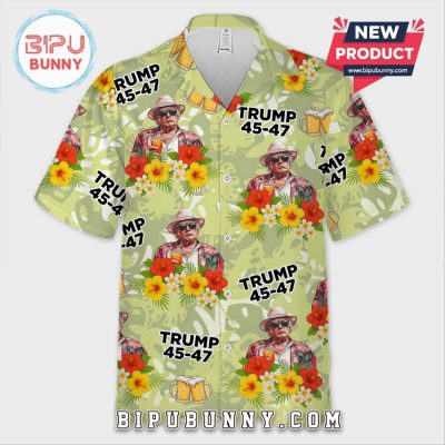 Trump 45-47 Aloha Summer Hawaiian Shirt
