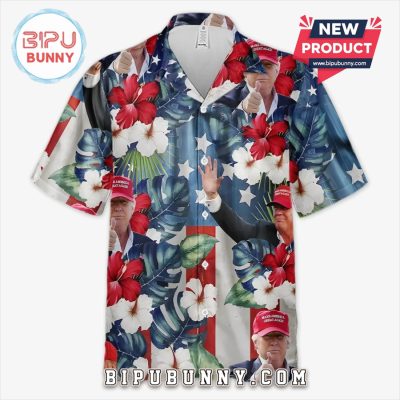 Trump Tropical Rebel Energy Tropical Hawaiian Aloha Shirt