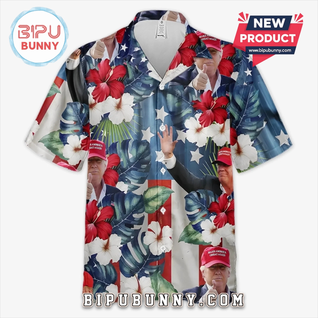 Trump Tropical Rebel Energy Tropical Hawaiian Aloha Shirt Trump Tropical Rebel Energy Tropical Hawaiian Aloha Shirt