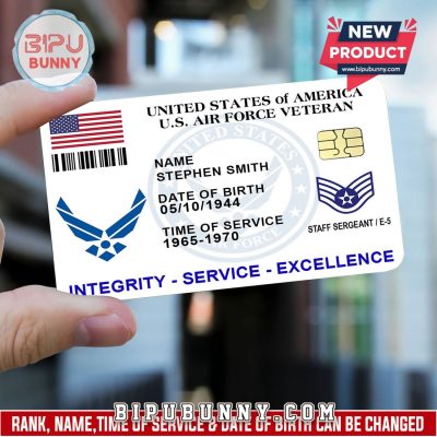U.S Air Force Printed Metal Card U.S Air Force Printed Metal Card
