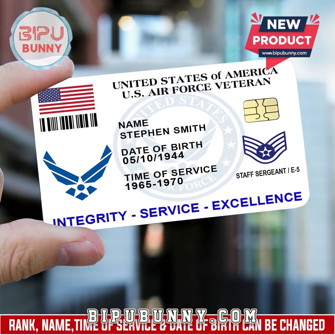 U.S Air Force Printed Metal Card U.S Air Force Printed Metal Card