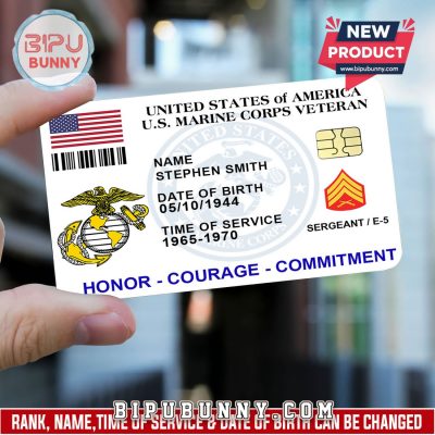 U.S Marine Corps Printed Metal Card U.S Marine Corps Printed Metal Card