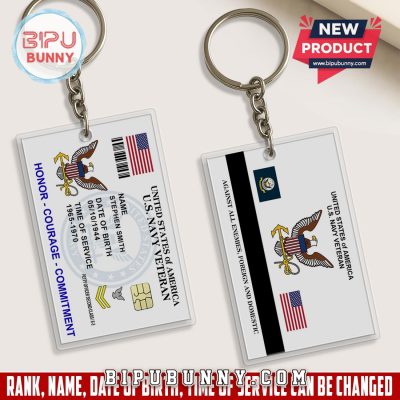 U.S Navy Printed Metal Card