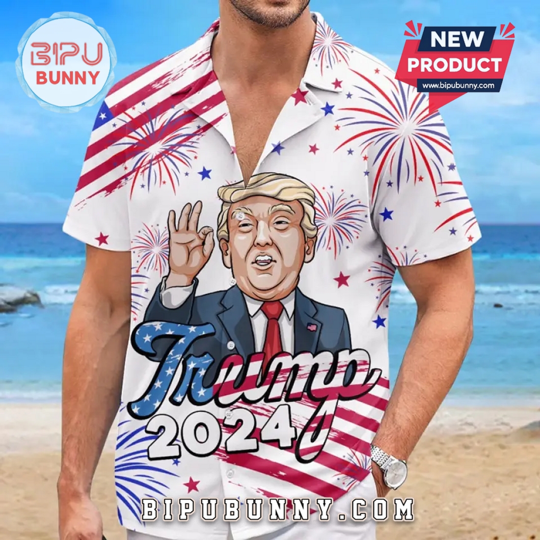 We’re Here With Trump – US Election Tropical Hawaiian Aloha Shirt We’re Here With Trump – US Election Tropical Hawaiian Aloha Shirt