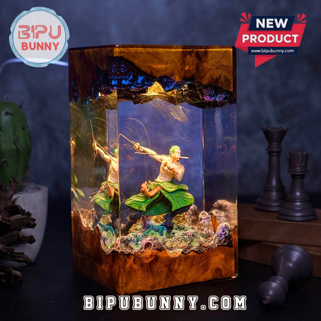 Zoro One Piece Resin Lamp Zoro One Piece Resin Lamp