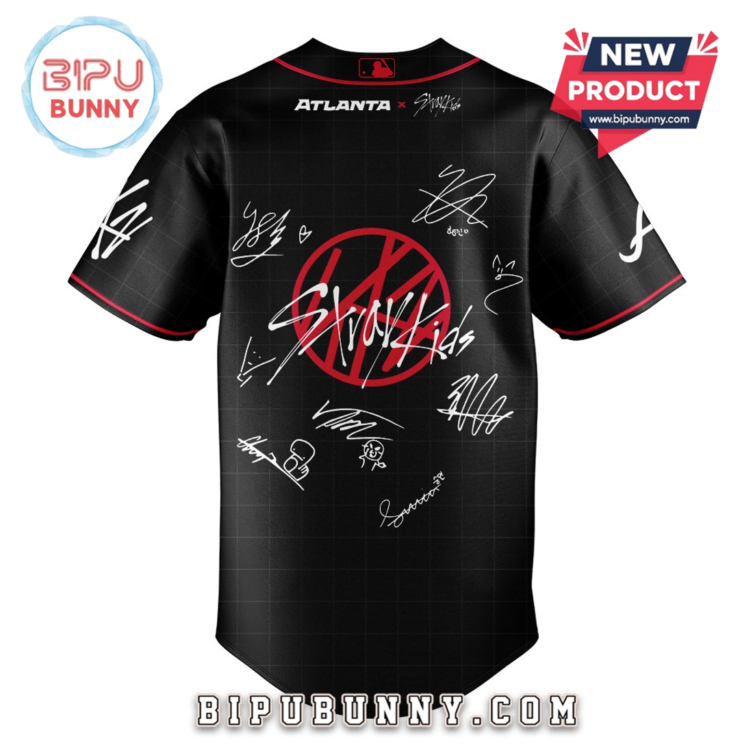 A.Braves Stray Kids Show Signature Baseball Jersey A.Braves Stray Kids Show Signature Baseball Jersey