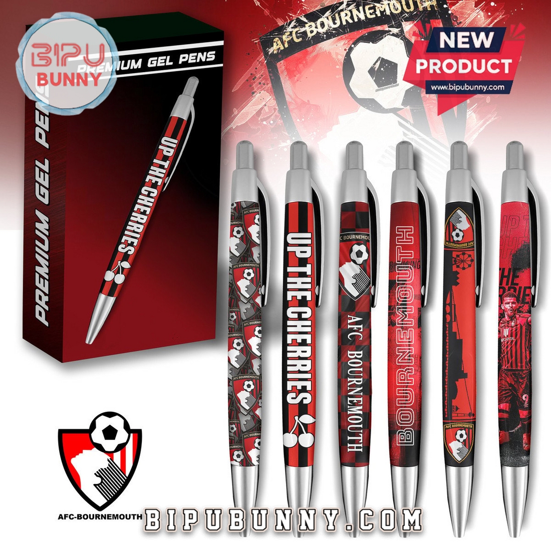 AFC Bournemouth FC Premium Gel Pens AFC Bournemouth FC Premium Gel Pens