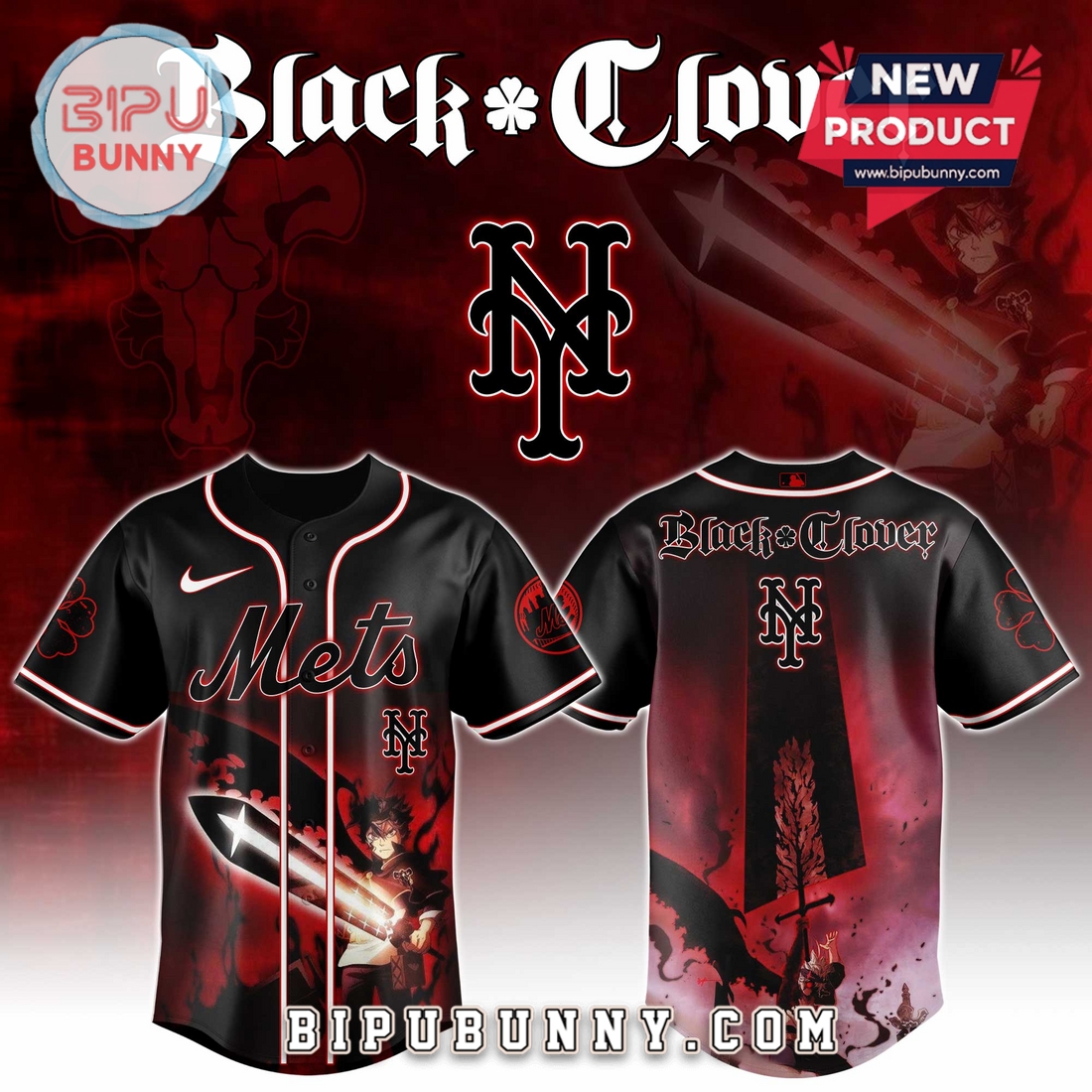 All Team MLB x Black Clover 2025 Edition Baseball Jersey All Team MLB x Black Clover 2025 Edition Baseball Jersey