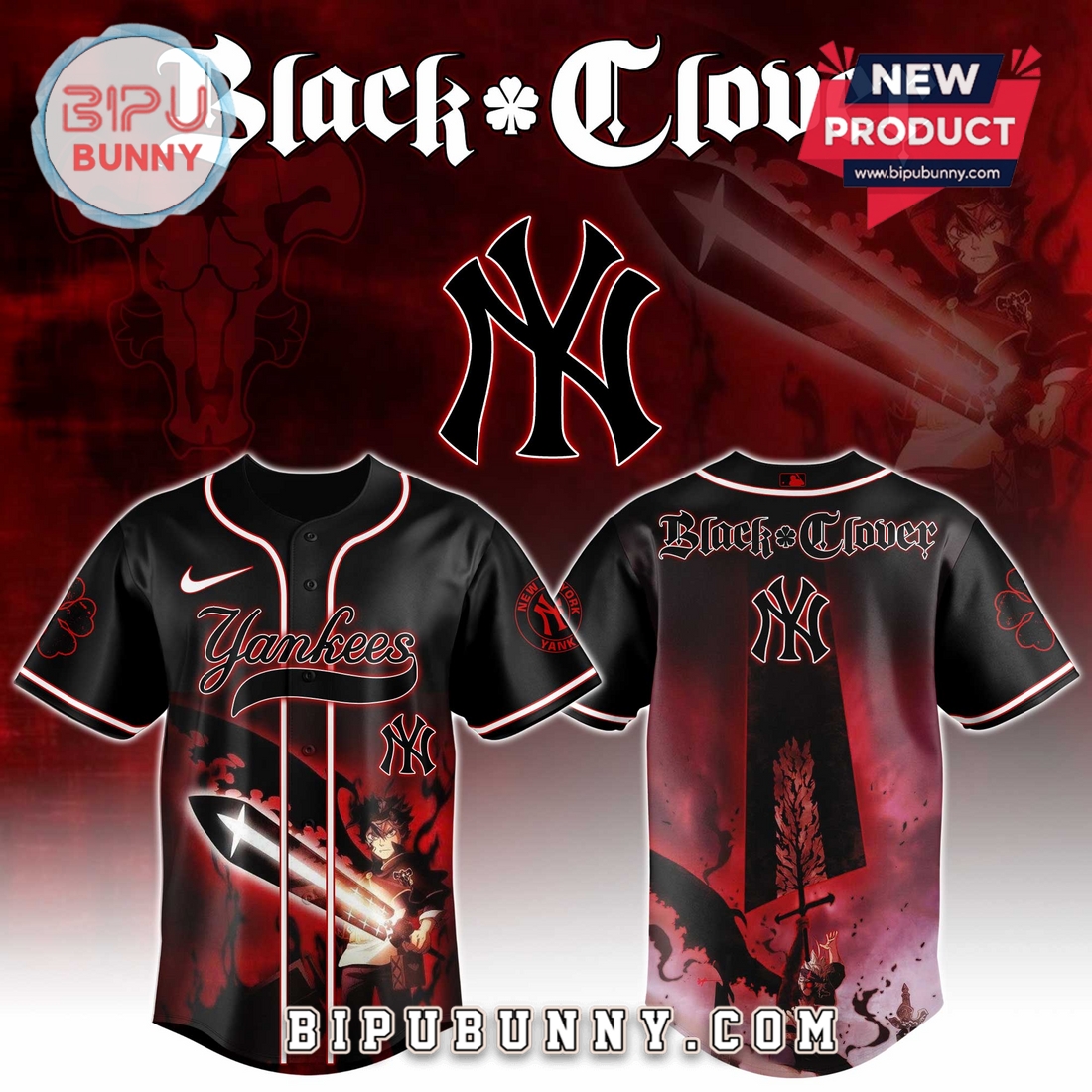 All Team MLB x Black Clover 2025 Edition Baseball Jersey All Team MLB x Black Clover 2025 Edition Baseball Jersey