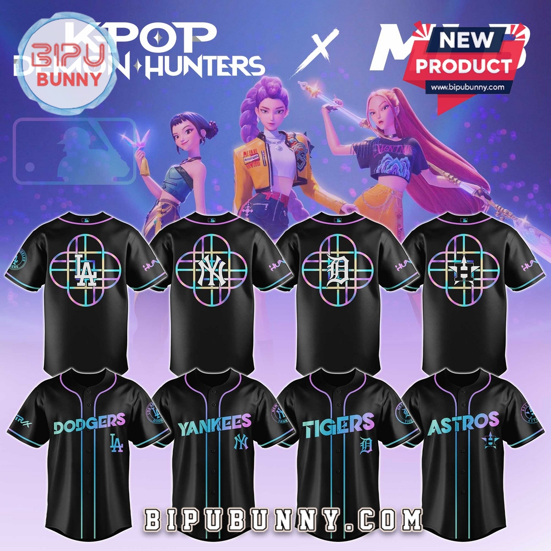 All Team MLB x KPop Demon Hunters Baseball Jersey
