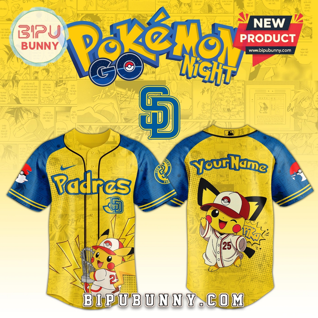All Team MLB x Pokémon GO Night 2025 Baseball Jersey All Team MLB x Pokémon GO Night 2025 Baseball Jersey