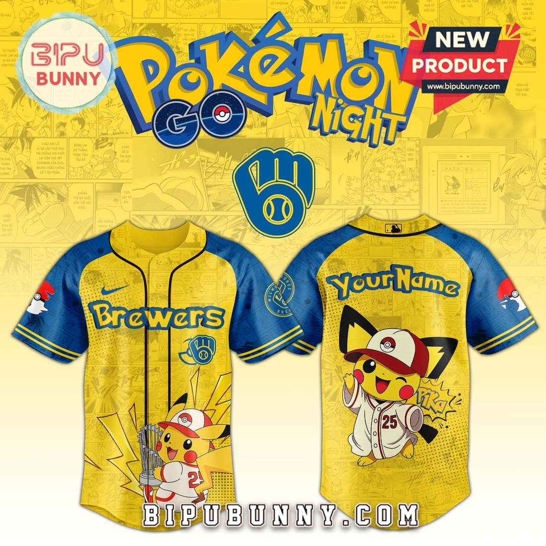 All Team MLB x Pokémon GO Night 2025 Baseball Jersey All Team MLB x Pokémon GO Night 2025 Baseball Jersey