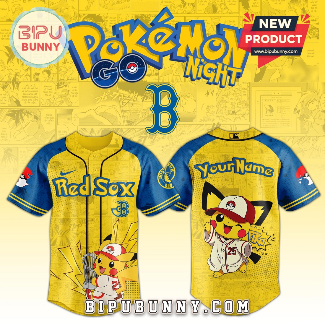 All Team MLB x Pokémon GO Night 2025 Baseball Jersey All Team MLB x Pokémon GO Night 2025 Baseball Jersey